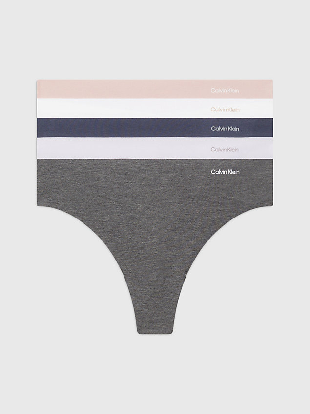 multi 5-pack strings - invisibles cotton voor dames - calvin klein