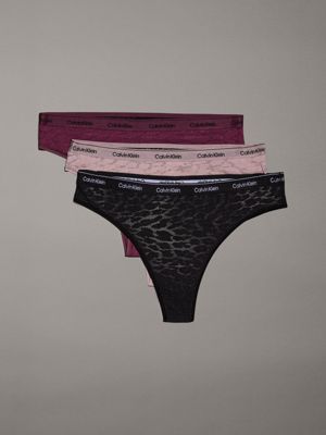 multi 3 pack lace brazilian briefs for women calvin klein