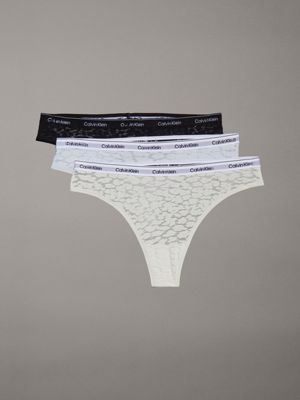 multi 3 pack lace brazilian briefs for women calvin klein