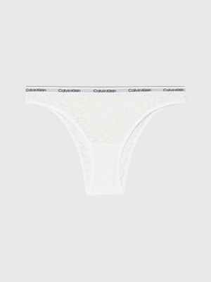 Buy Calvin Klein Lace Brazilian Briefs White - Scandinavian