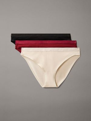 multi 3 pack bikini briefs - modern logo for women calvin klein