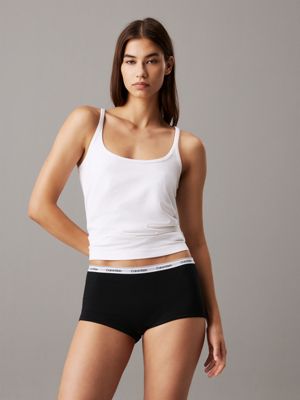 black/ white/ grey h. 3 pack boy shorts - modern logo for women calvin klein