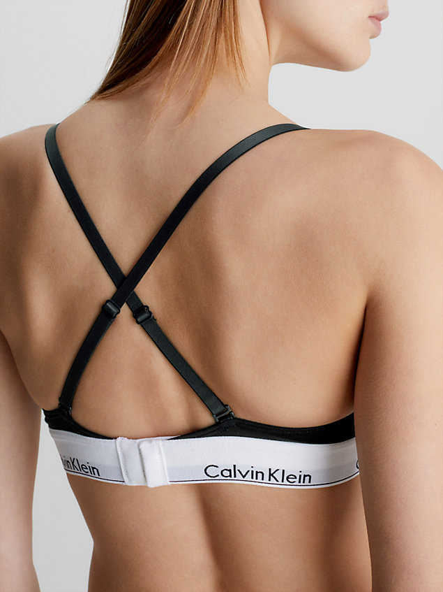 soutien-gorge triangle - modern cotton black pour femmes calvin klein