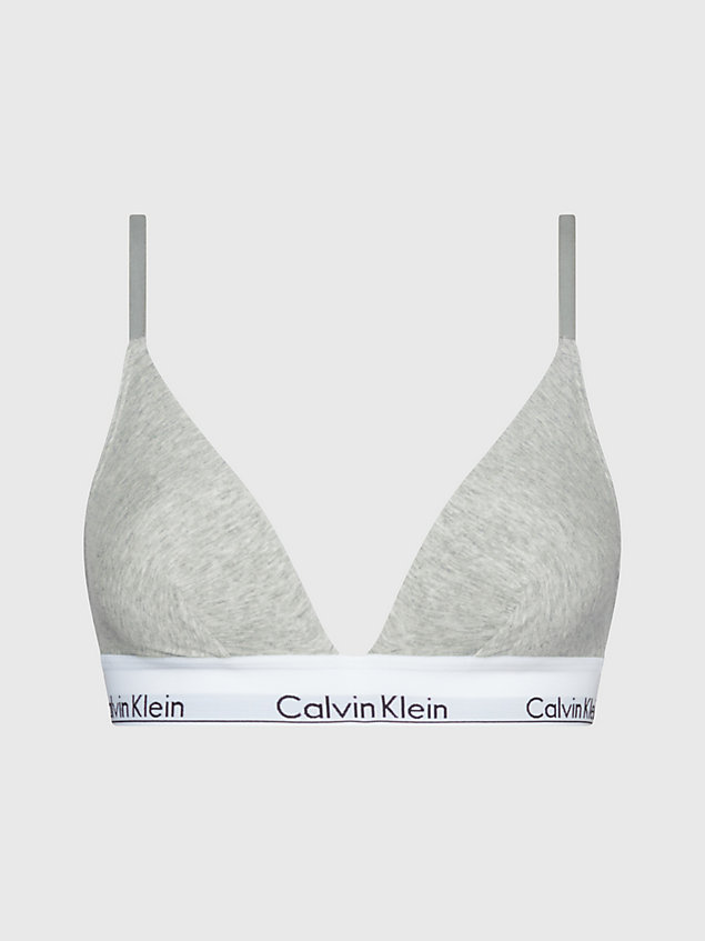 sujetador de triángulo - modern cotton grey de mujeres calvin klein