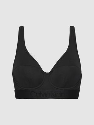 calvin klein tonal logo mesh bralette