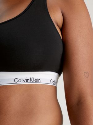 Calvin Klein Plus Size Modern Cotton unlined bralette in beige