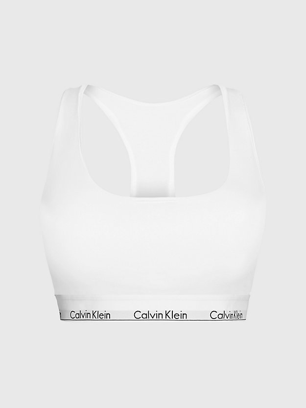WHITE Plus Size Bralette - Modern Cotton for women CALVIN KLEIN