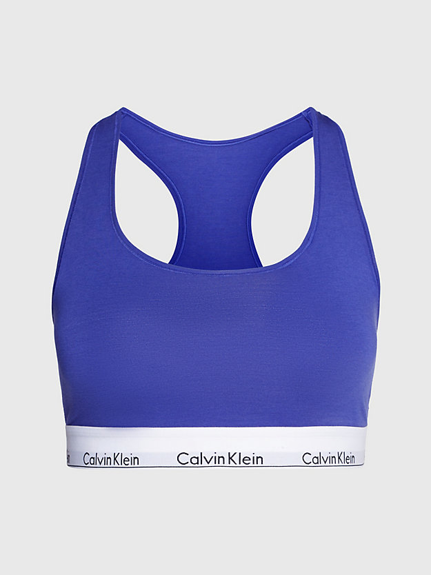 spectrum blue biustonosz typu bralette plus size - modern cotton dla kobiety - calvin klein