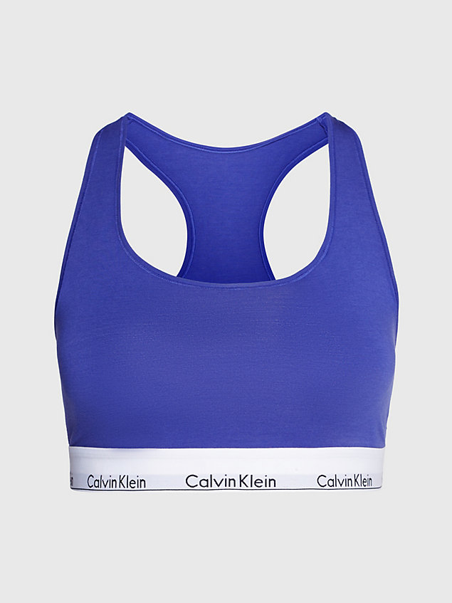 blue plus size bralette - modern cotton for women calvin klein