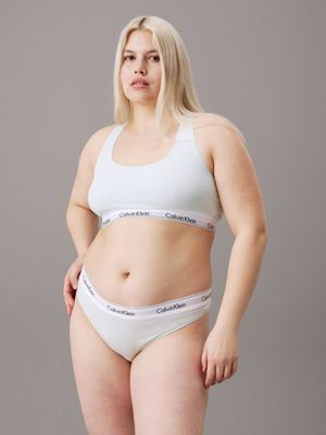 Calvin Klein Plus Size modern cotton bralette in white