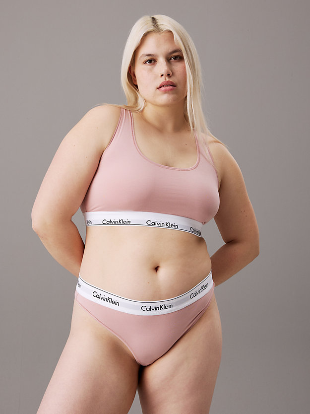 subdued plus size thong - modern cotton for women calvin klein