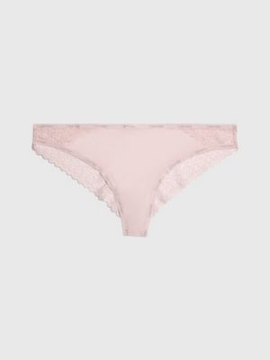 Buy Rose Pink Brazilian Microfibre And Lace Knickers from Next