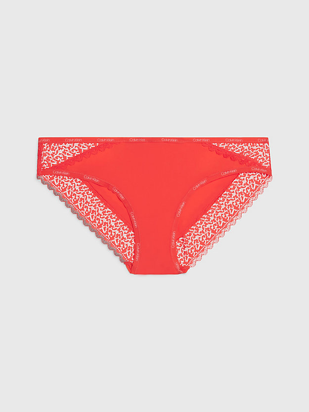 poppy red bikini briefs - flirty for women calvin klein