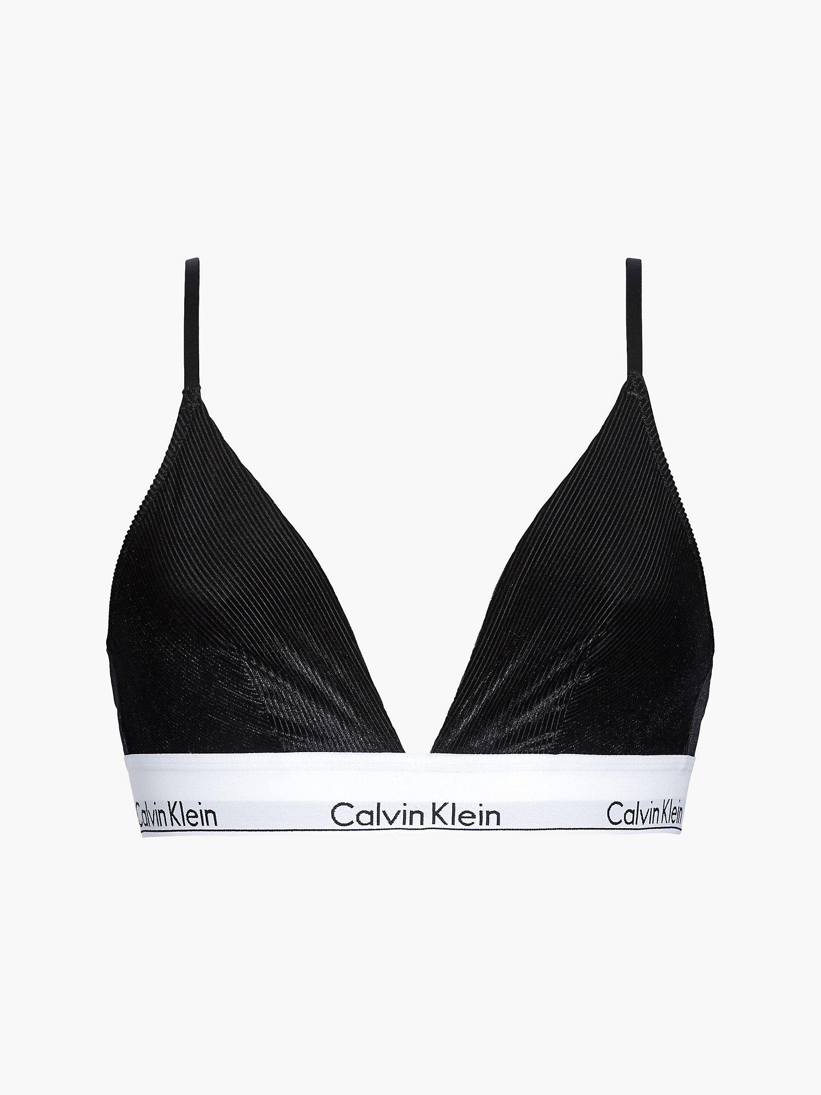 Black Velvet Triangle Bra - Modern Cotton undefined women Calvin Klein
