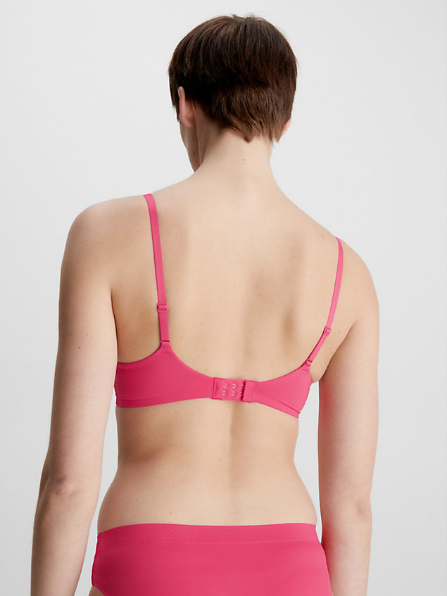 pink plunge push-up-bh - perfectly fit flex voor dames - calvin klein