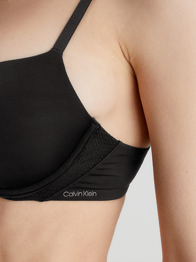 soutien-gorge pigeonnant push-up - perfectly fit flex black pour femmes calvin klein