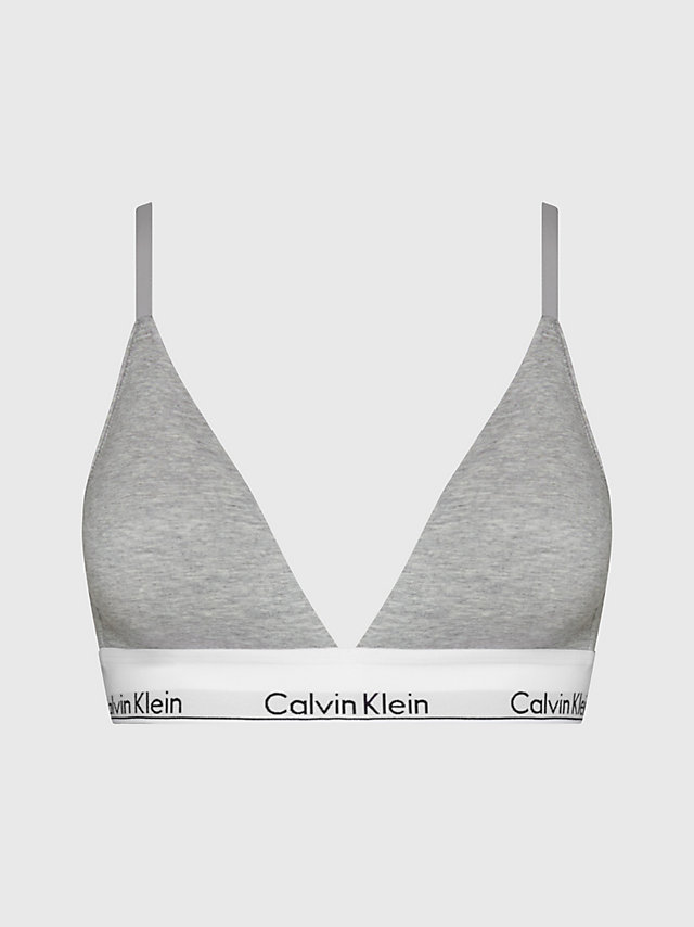 Grey Heather Triangle Bra - Modern Cotton undefined women Calvin Klein