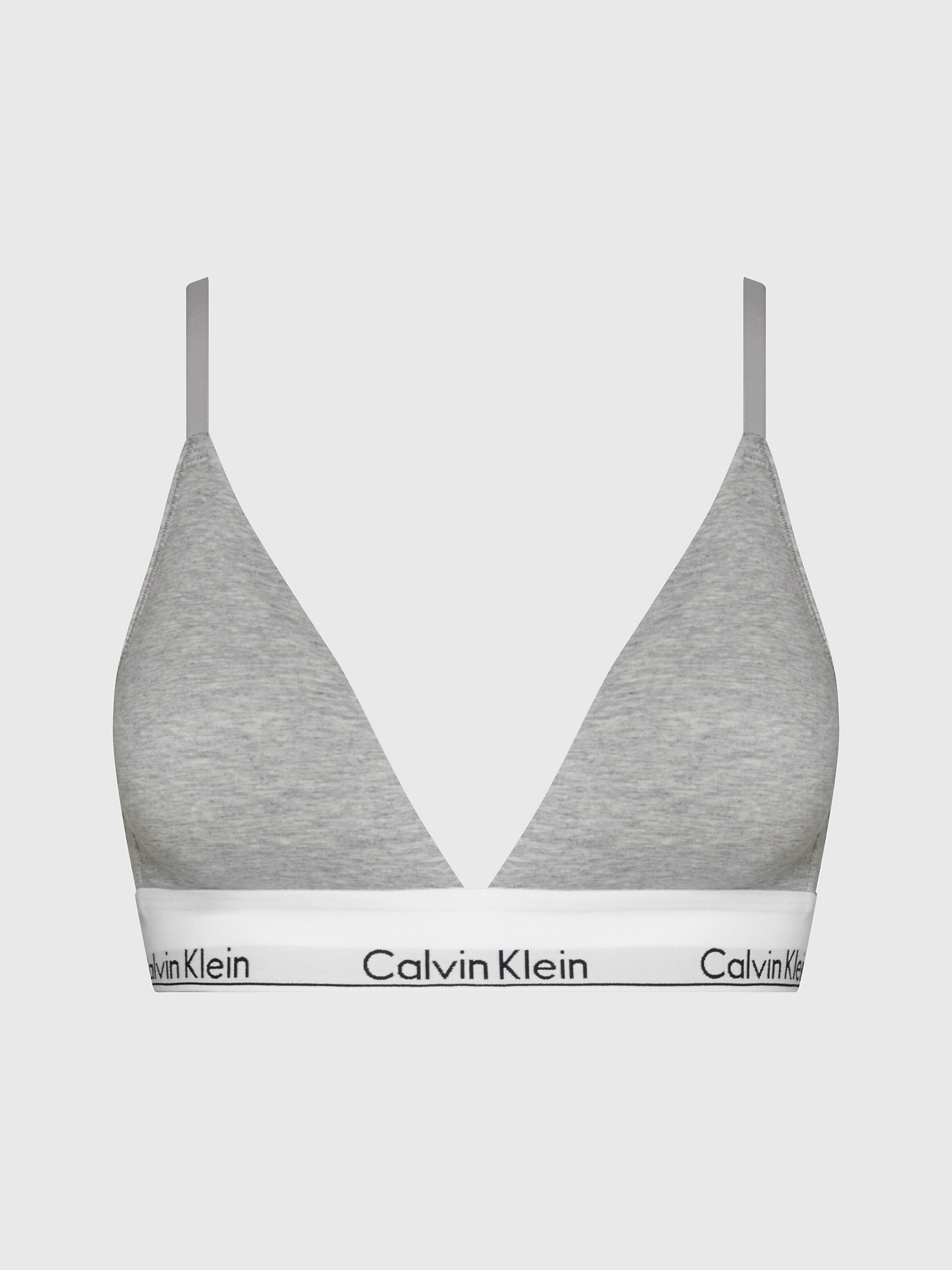 Grey Heather Triangle Bra - Modern Cotton undefined women Calvin Klein