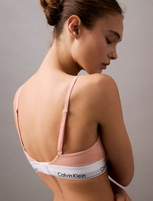 melon frenzy triangle bra - icon cotton modal for women calvin klein