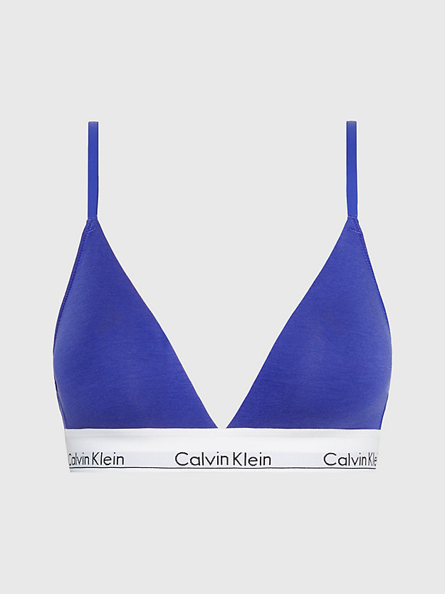 spectrum blue triangle bra - modern cotton for women calvin klein
