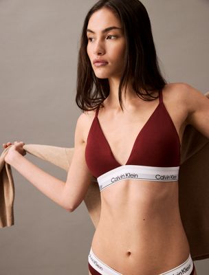red triangle bra - icon cotton modal for women calvin klein