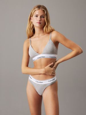 greay triangle bra - icon cotton modal for women calvin klein