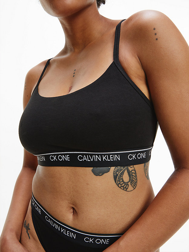 BLACK Biustonosz typu bralette na cienkich ramiączkach - CK One dla Kobiety CALVIN KLEIN