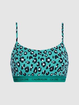 lime green calvin klein bralette