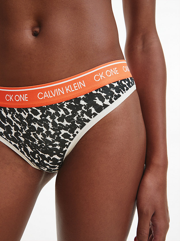 DISTORTED ANIMAL - OATMEAL HEATHER Thong - CK One for women CALVIN KLEIN