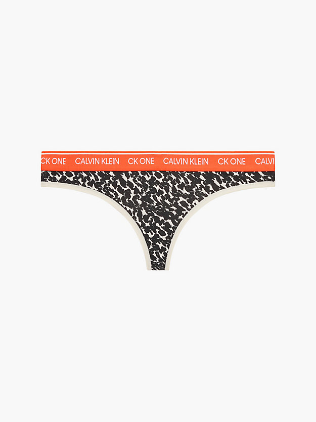 DISTORTED ANIMAL - OATMEAL HEATHER Thong - CK One for women CALVIN KLEIN