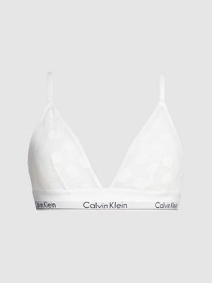 calvin klein white triangle bralette