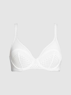 calvin klein white lace bra