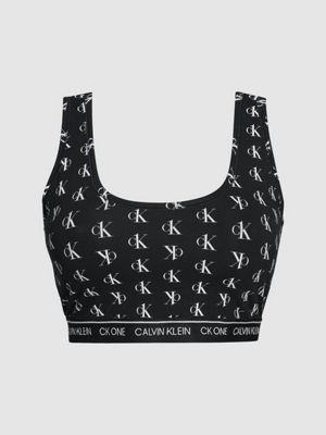 STAGGERED LOGO_BLACK Grote Maat Bralette - CK One undefined dames Calvin Klein