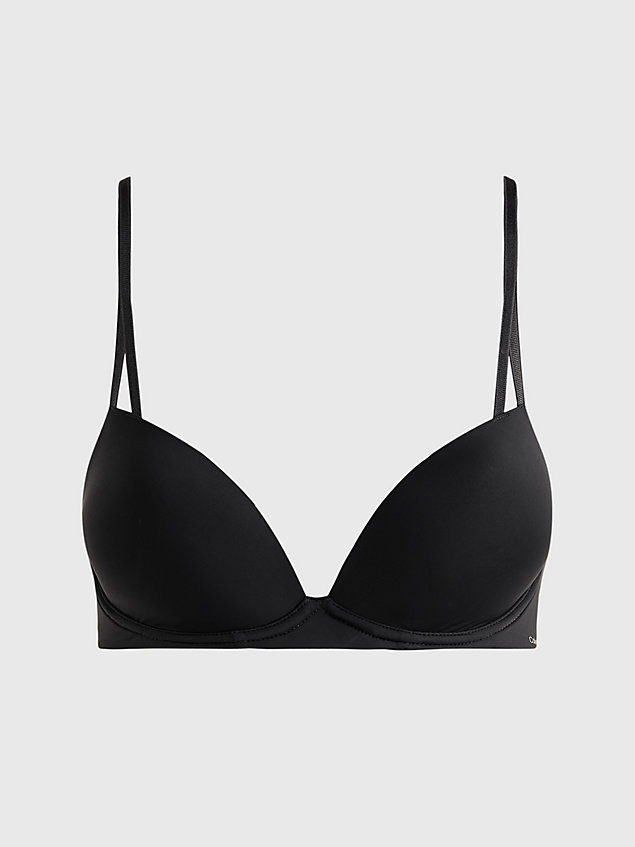 black push-up t-shirt bra - seductive comfort for women calvin klein