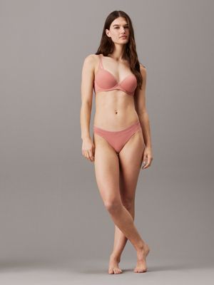 reggiseno a t-shirt push-up - seductive comfort red grape da donne calvin klein