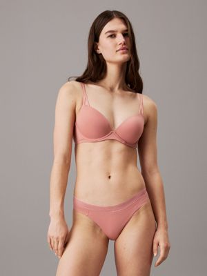 pink push-up t-shirt bra - seductive comfort for women calvin klein