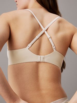reggiseno a t-shirt push-up - seductive comfort bone white da donne calvin klein