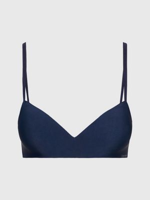 blue wireless push-up bra - seductive comfort for women calvin klein