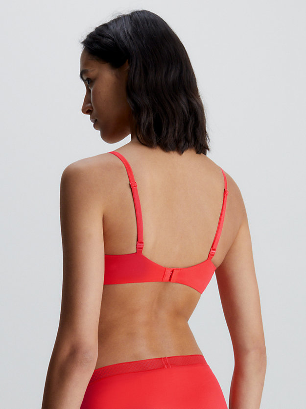 poppy red wireless push-up bra - seductive comfort for women calvin klein