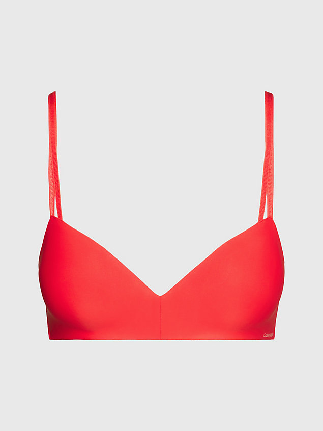 red wireless push-up bra - seductive comfort for women calvin klein