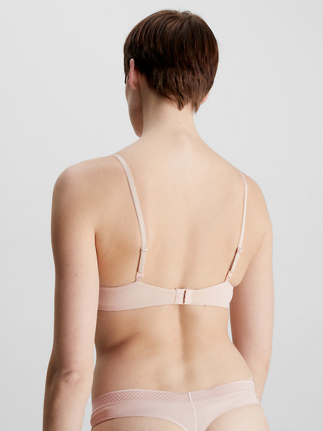 beige wireless push-up bra - seductive comfort for women calvin klein