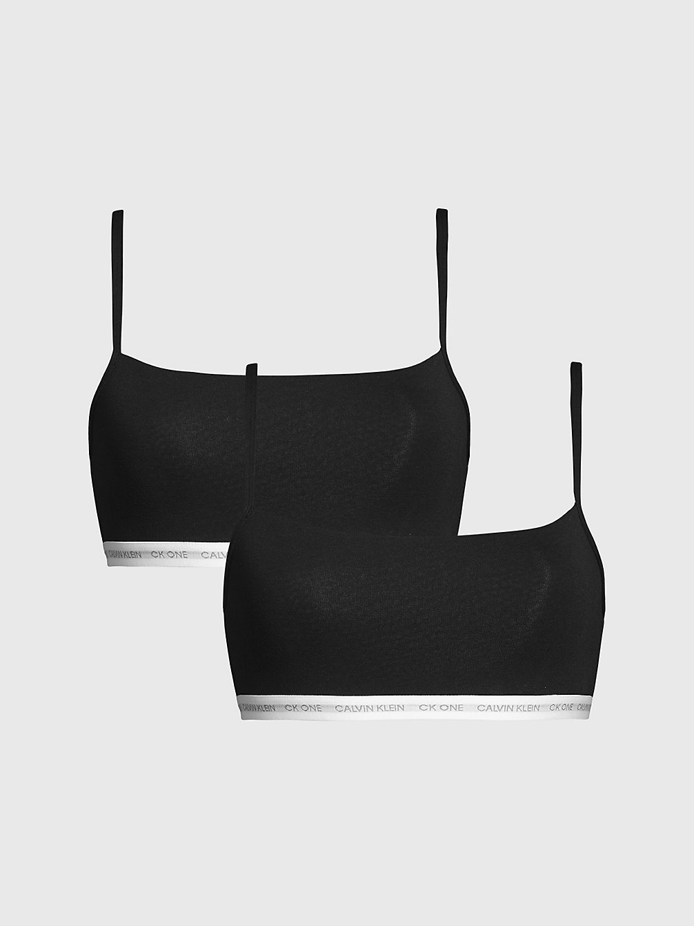 BLACK/BLACK 2 Pack String Bralettes - CK One undefined women Calvin Klein