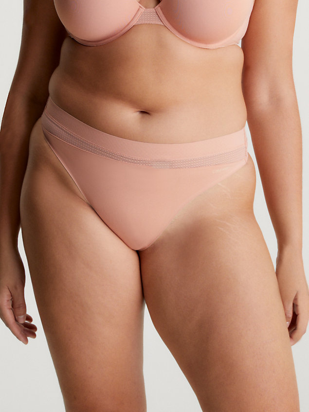beige thong - perfectly fit flex for women calvin klein