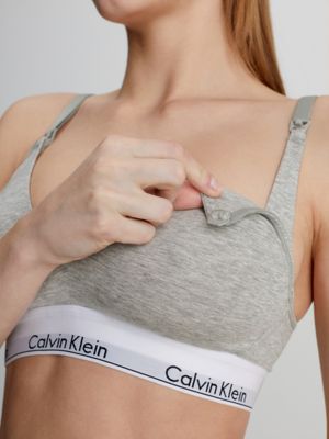 Calvin Klein Modern Cotton Nursing Bra in grey