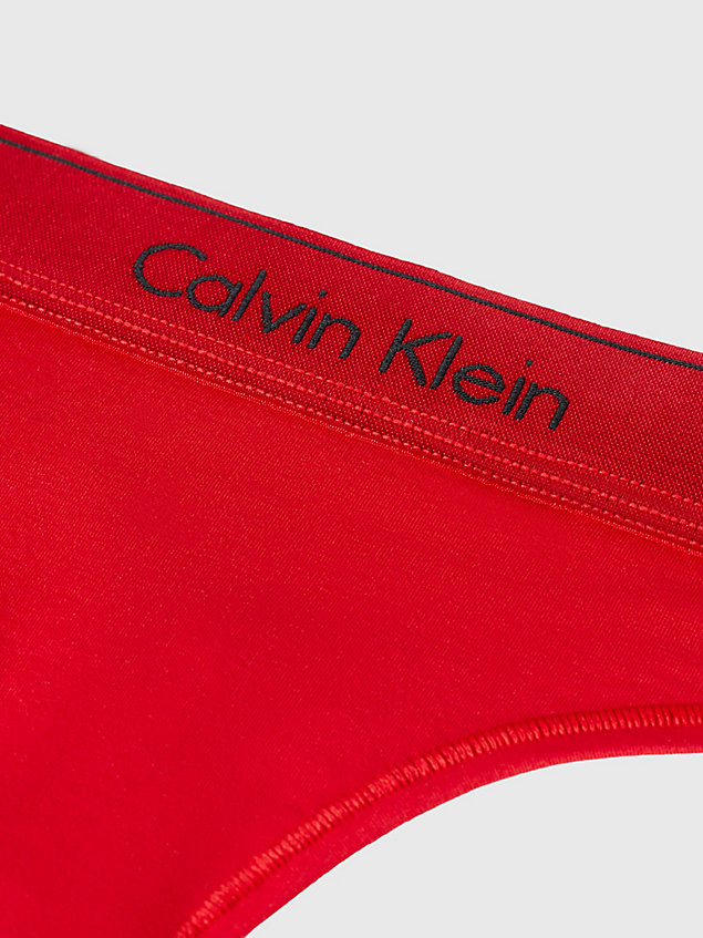 red set van bralette en string - modern cotton voor dames - calvin klein