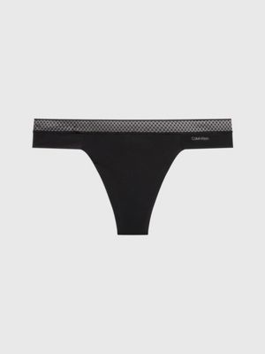 Calvin Klein Women`s Motive Cotton Thong 2 Pack  (Black(QP1803-003)/Dark Grey, Small) : Clothing, Shoes & Jewelry