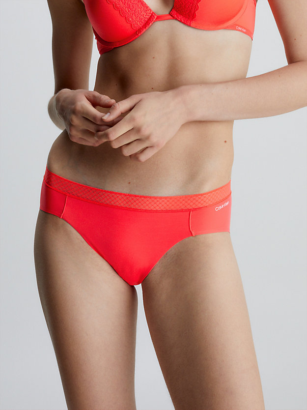 poppy red bikini briefs - seductive comfort for women calvin klein