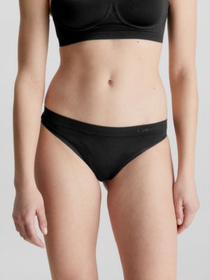 Calvin Klein BONDED FLEX Thong BODYSUIT Conv Straps QF6753 Black S