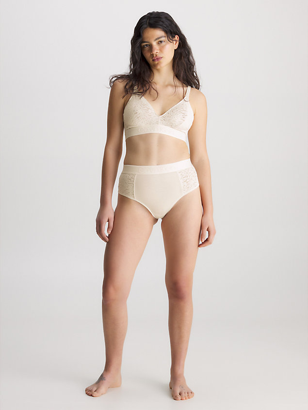 white high-waisted bikini briefs for women calvin klein