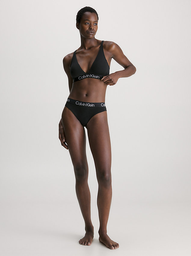 soutien-gorge triangle - modern structure black pour femmes calvin klein